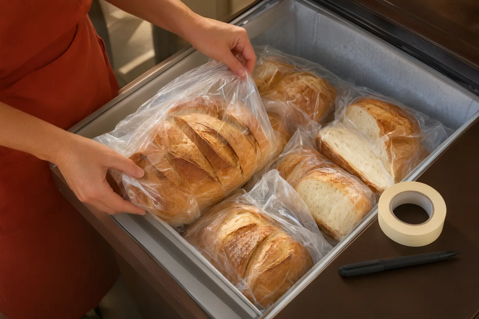 Editorial scene showing practical next steps for Bread Freezer Inventory: How to Date Portions and Track Storage Instructions