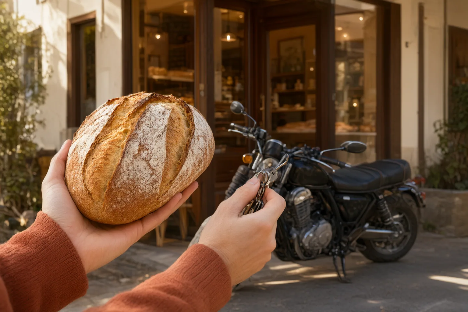 Editorial scene showing practical next steps for How to Check Motorcycle or Car Parking Before Visiting a Kampoeng Roti Store